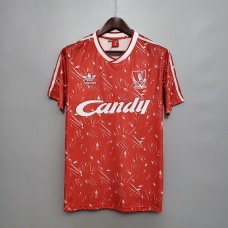 Liverpool 89/91 Home Red Soccer Jersey